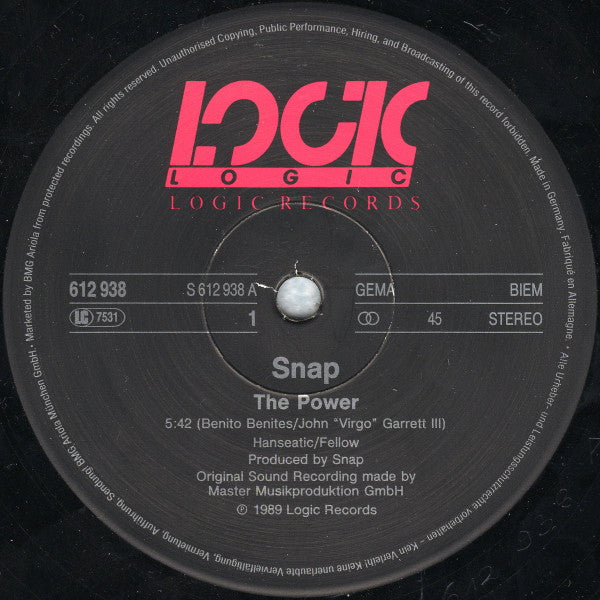 Snap! : The Power (12", Maxi)