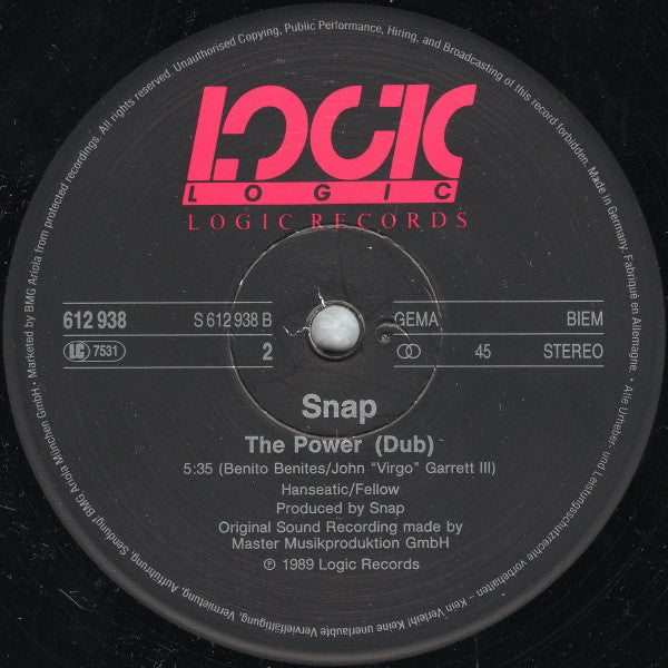 Snap! : The Power (12", Maxi)