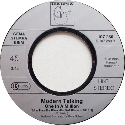 Modern Talking : You Can Win If You Want (Special Single Remix) (7", Single)