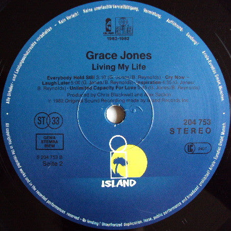 Grace Jones : Living My Life (LP, Album)