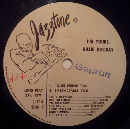 Billie Holiday : I'm Yours (7", Mono)