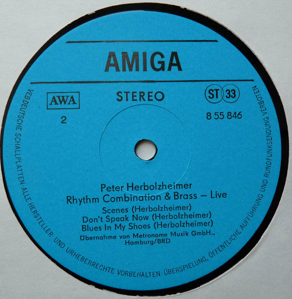 Peter Herbolzheimer Rhythm Combination & Brass : Live (LP, Album, RE)