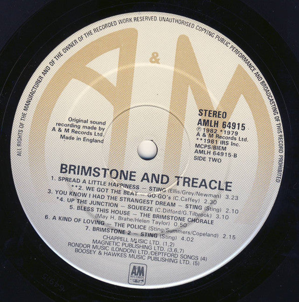 Various : Brimstone & Treacle (Original Soundtrack) (LP, Comp)