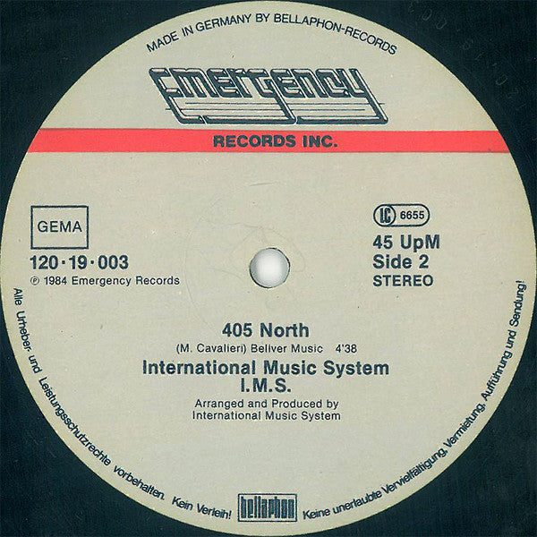 International Music System I.M.S.* : Dancing Therapy (12", Maxi)