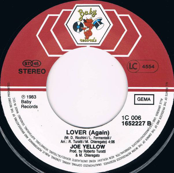 Joe Yellow : Lover To Lover (7", Single)