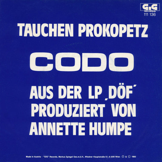 Tauchen-Prokopetz : Codo (7", Single)