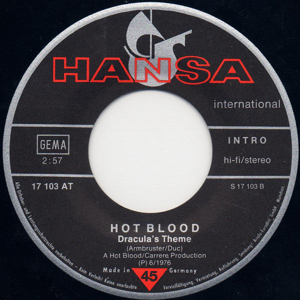 Hot Blood : Soul Dracula (7", Single)