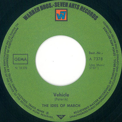 The Ides Of March : Vehicle (7")