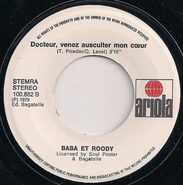 Baba And Roody* : Doctor, Doctor (7", Single)