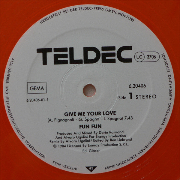 Fun Fun : Give Me Your Love / Tell Me (12", Maxi, Ora)