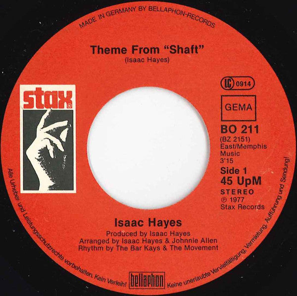 Isaac Hayes : Theme From "Shaft" / Theme From "The Men" (7", Single)