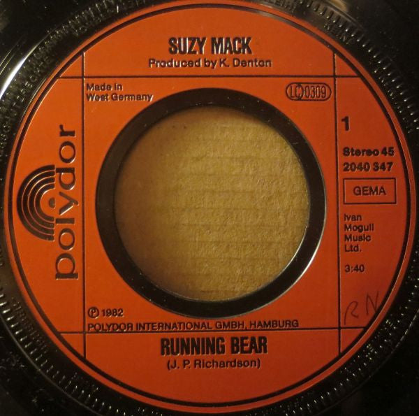 Suzy Mack : Running Bear / Shake Shake (7", Single)