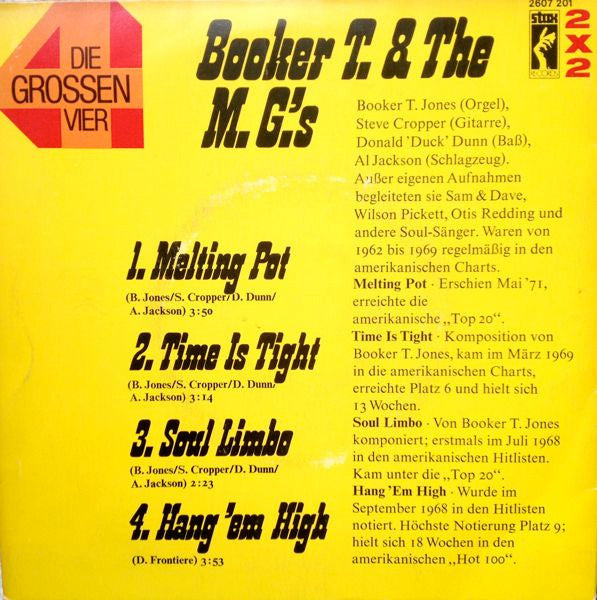 Booker T. & The M. G.'s* : Die Grossen Vier Von Booker T. & The M. G.'s (2x7")