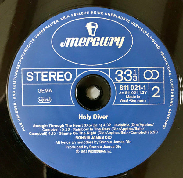 Dio (2) : Holy Diver (LP, Album)