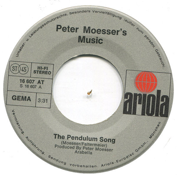 Peter Moesser's Music : The Pendulum Song (7", Single)