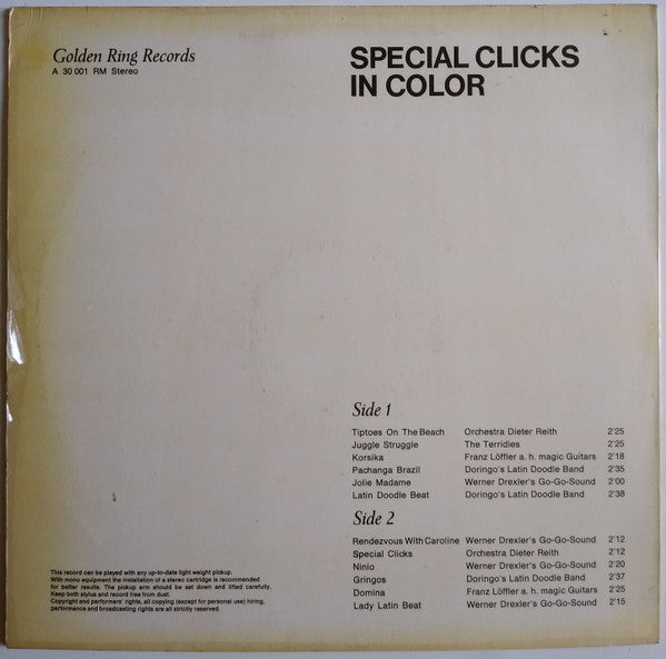 Various : Special Clicks In Color (LP, Ora)