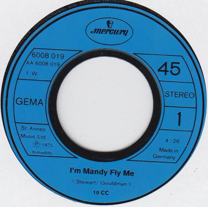 10cc : I'm Mandy Fly Me (7", Single)