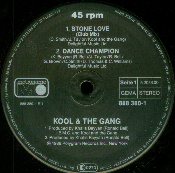 Kool & The Gang : Stone Love (Club Mix) (12", Maxi)