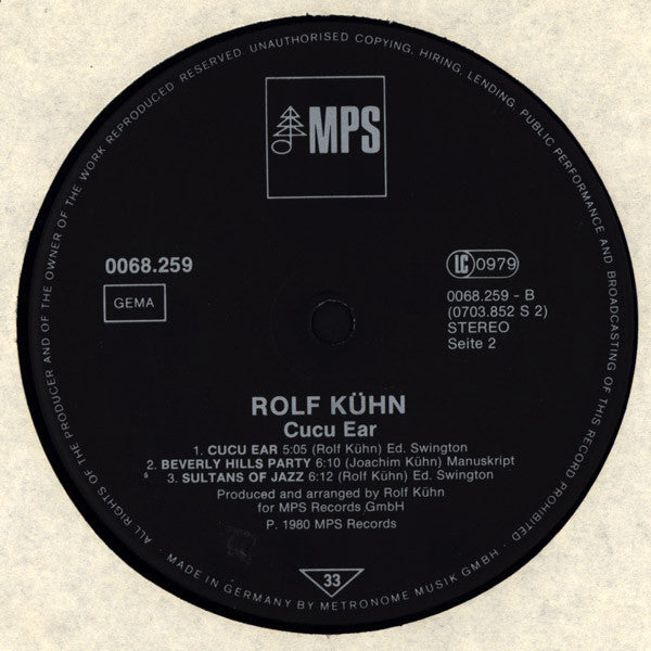 Rolf Kühn : Cucu Ear (LP, Album)