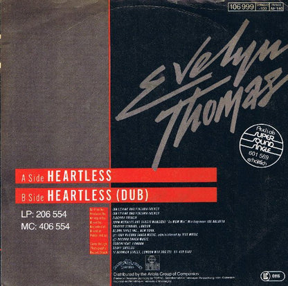 Evelyn Thomas : Heartless (7", Single)