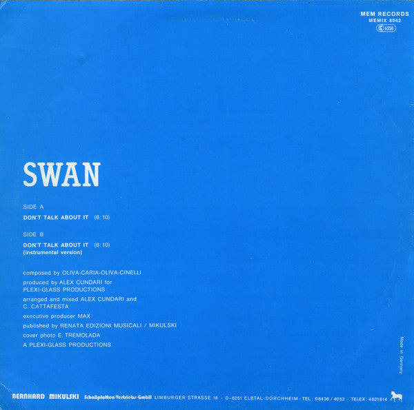 Swan (2) : Don't Talk About It (12")