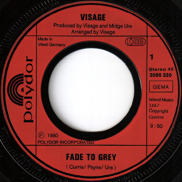 Visage : Fade To Grey (7", Single)