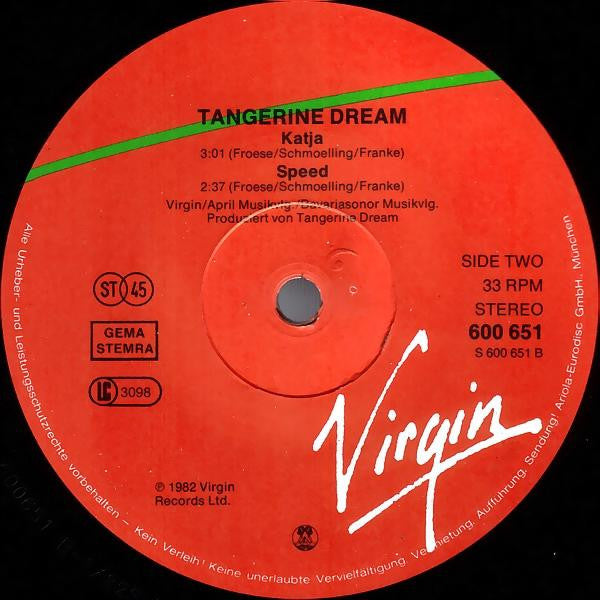 Tangerine Dream : Das Mädchen Auf Der Treppe (12", Single)