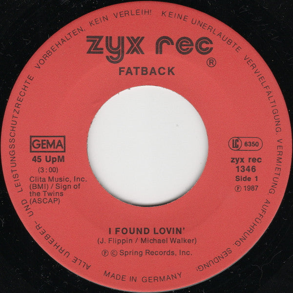 Fatback* : I Found Lovin' (7", Single)