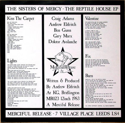 The Sisters Of Mercy : The Reptile House E.P. (12", EP)