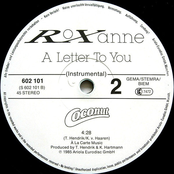 Roxanne (2) : Charlene (12", Maxi)