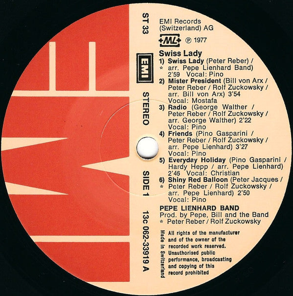 Pepe Lienhard Band : Swiss Lady (LP, Album)