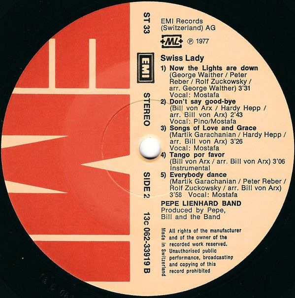 Pepe Lienhard Band : Swiss Lady (LP, Album)