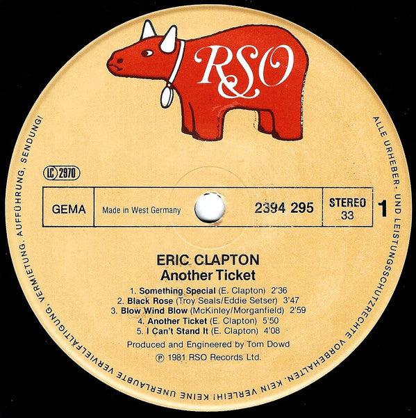 Eric Clapton : Another Ticket (LP, Album)