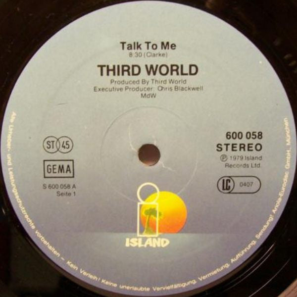 Third World : Talk To Me (12")