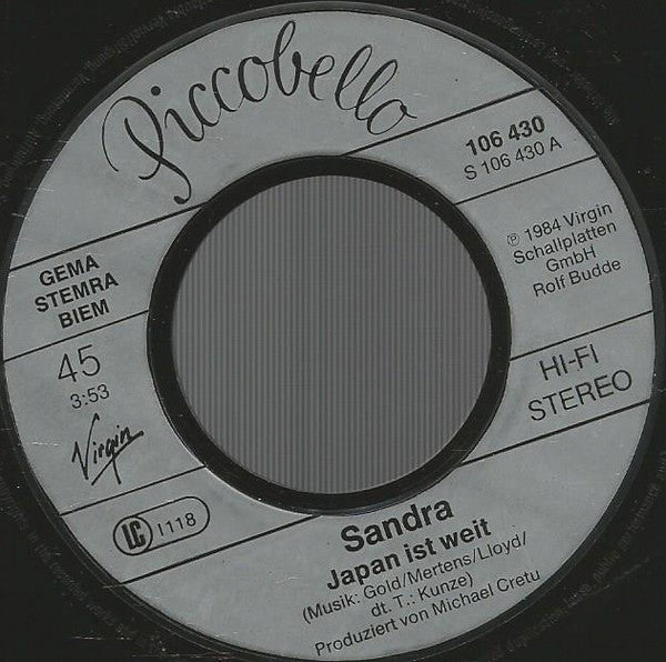 Sandra : Japan Ist Weit (7", Single)