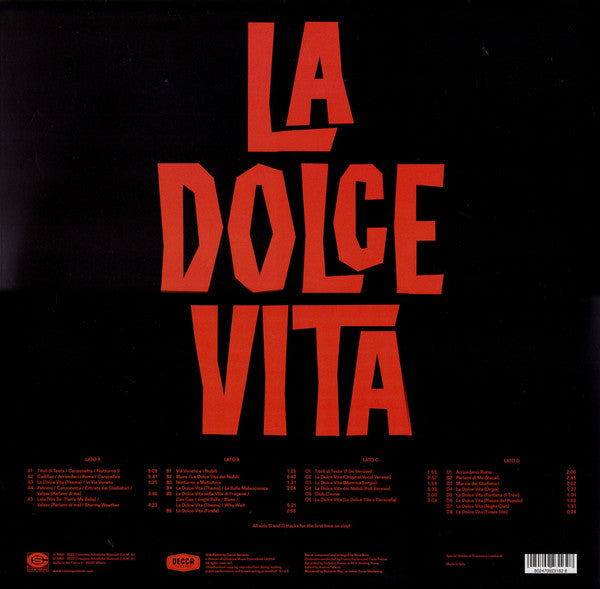 Nino Rota : Fellini's La Dolce Vita (2xLP, Album, RM)