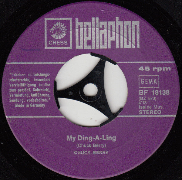 Chuck Berry : My Ding-A-Ling (7", Single)