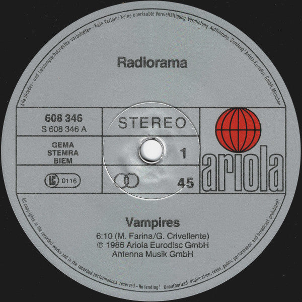 Radiorama : Vampires (12", Maxi)