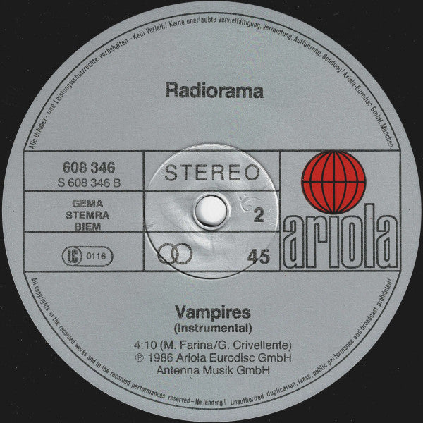 Radiorama : Vampires (12", Maxi)