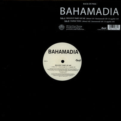 Bahamadia : Biggest Part Of Me / Paper Thin (12", RP)