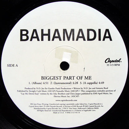 Bahamadia : Biggest Part Of Me / Paper Thin (12", RP)