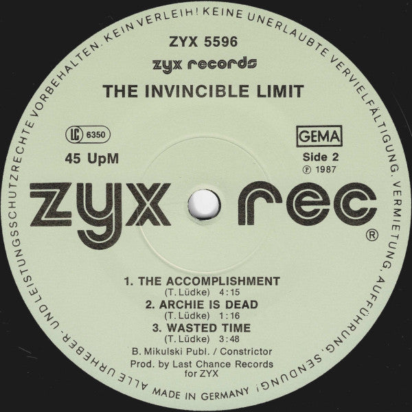 The Invincible Limit : Push! (New Mix) (12", Maxi, Lig)