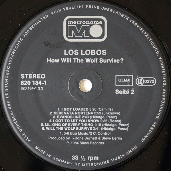 Los Lobos : How Will The Wolf Survive? (LP, Album)