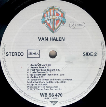 Van Halen : Van Halen (LP, Album, RE)