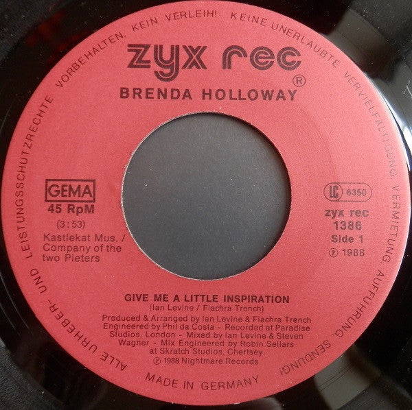 Brenda Holloway : Give Me A Little Inspiration (7", Single)