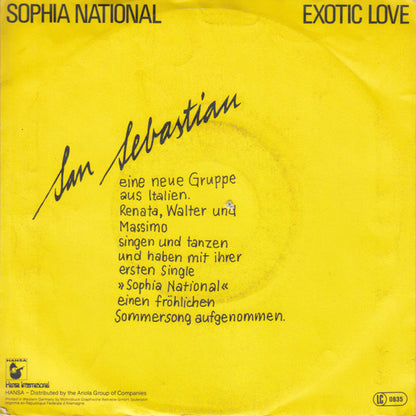 San Sebastian (3) : Sophia National (7", Single)