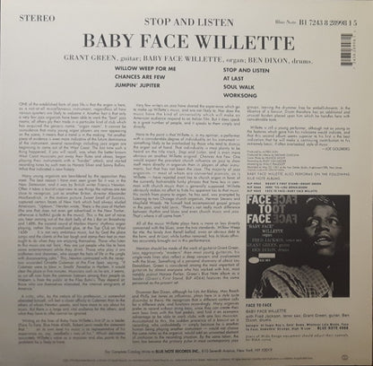 Baby Face Willette* : Stop And Listen (LP, Album, Ltd, RE, 180)