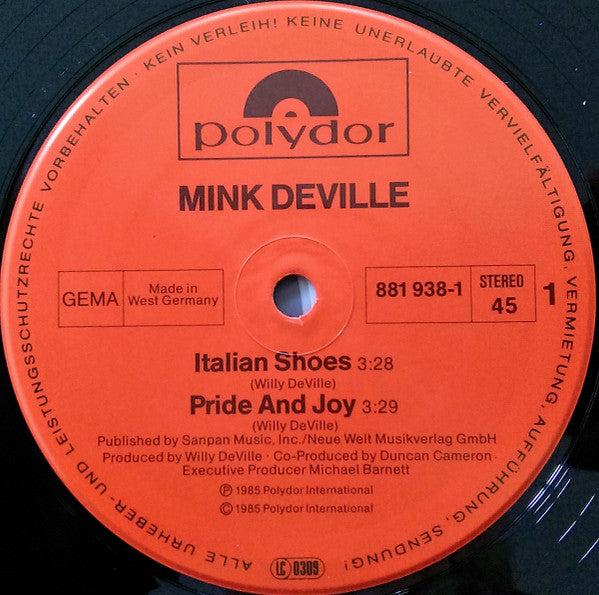 Mink DeVille : Italian Shoes (12", Maxi)