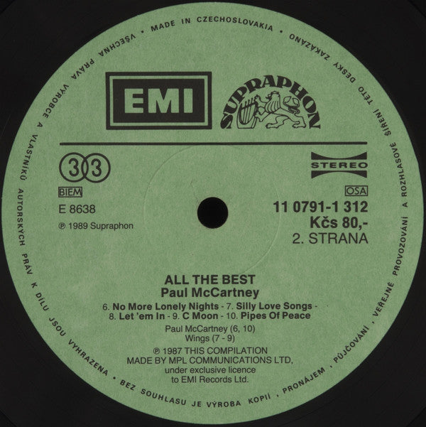 Paul McCartney : All The Best (2xLP, Comp, Gat)