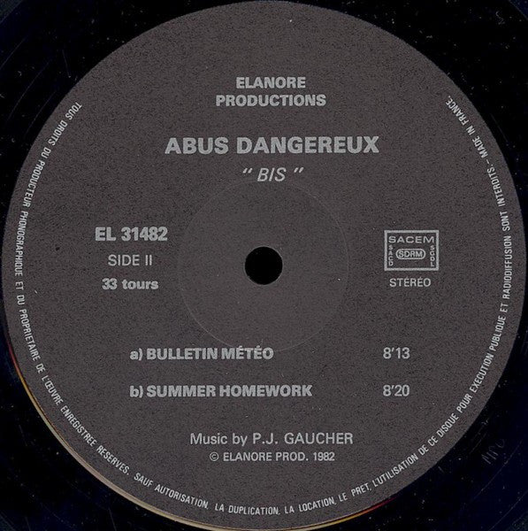 Abus Dangereux : Bis (LP)